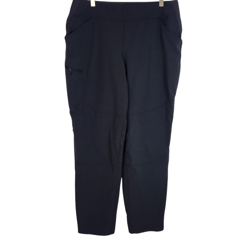 DULUTH TRADING Flexpedition Pull On Slim Pants Womens 16W Black Stretch Travel